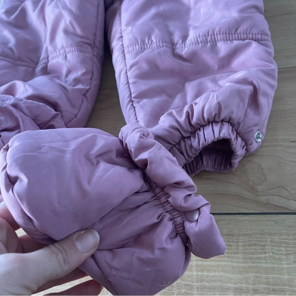First Impressions Pink Snow suit bow details. Size 24M